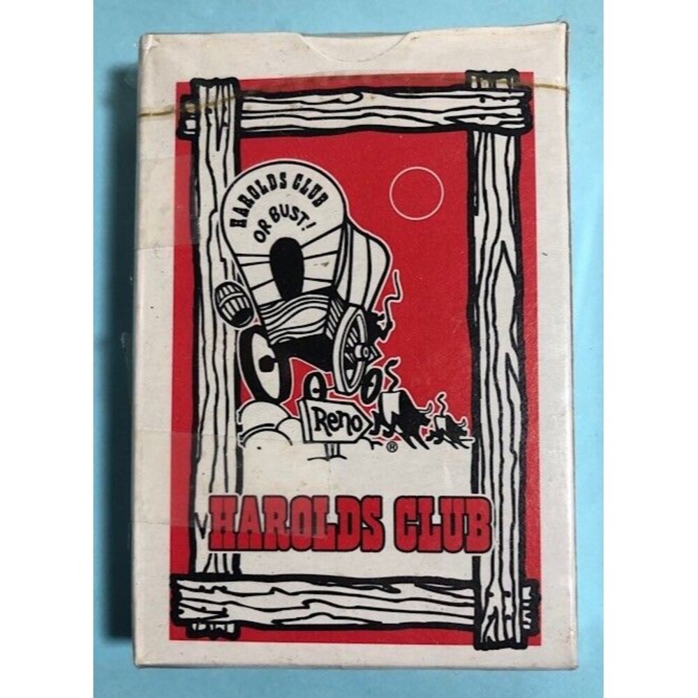 Harold’s Club Reno Playing Card Deck, Sealed, New old stock Bridge-Size